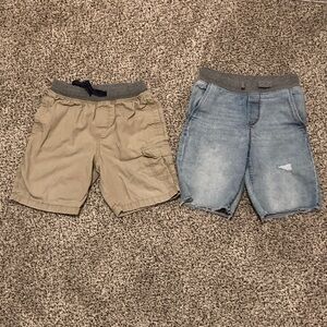 Kids Tan and Blue Shorts Set